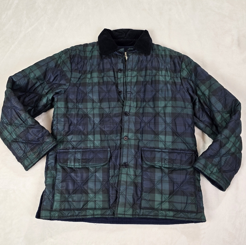 Best & Co. Kids tartan plaid quilted coat size 10
